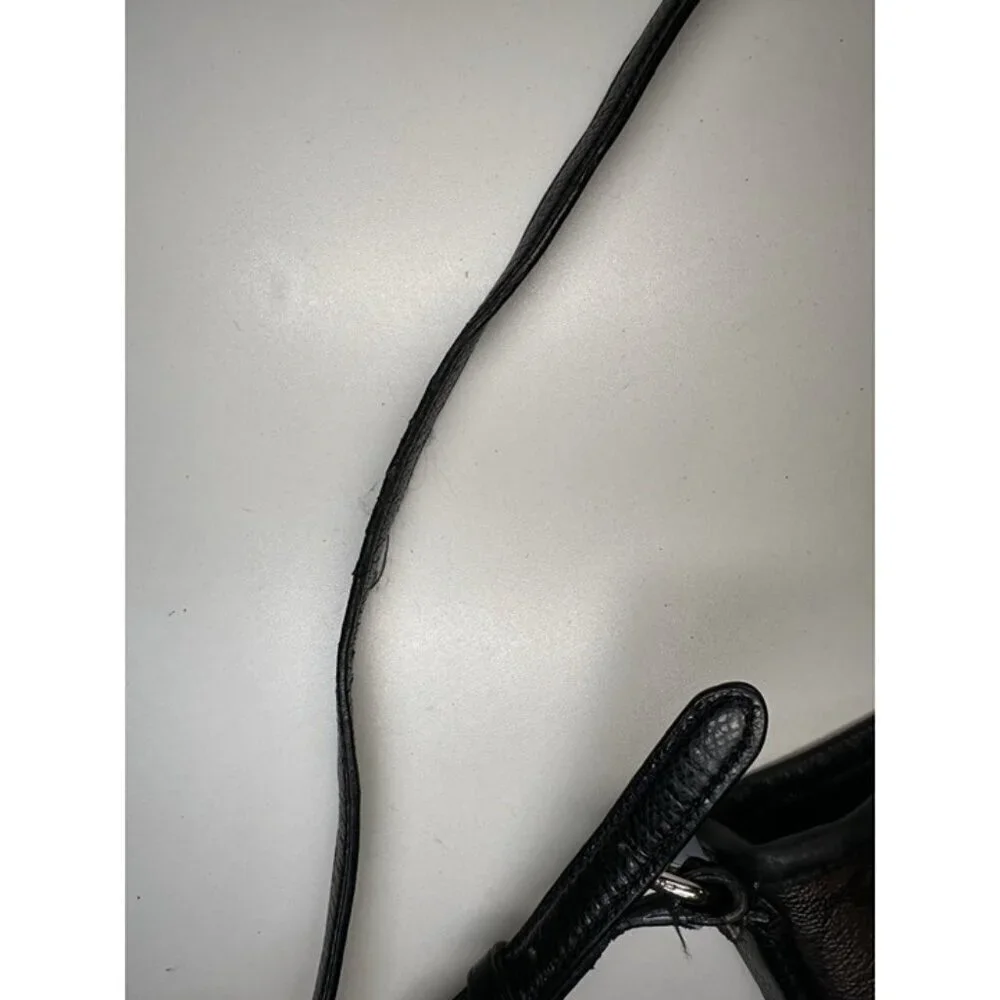 Coach Crossbody Leather Bag - Dark Brown